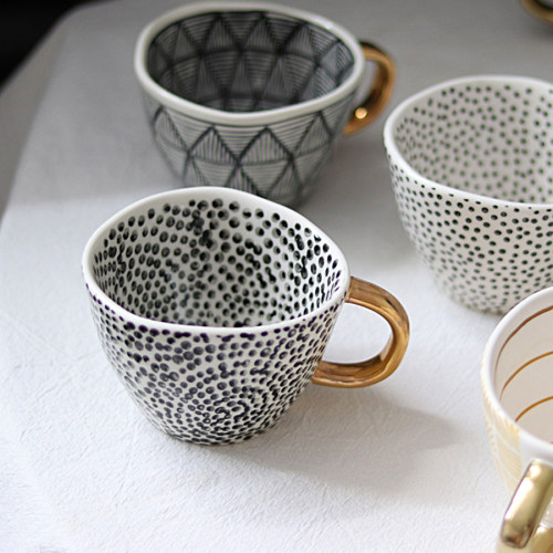 陶瓷艺术怀旧复古风 灯笼杯 手绘红茶杯白酒杯品茗杯功夫茶杯