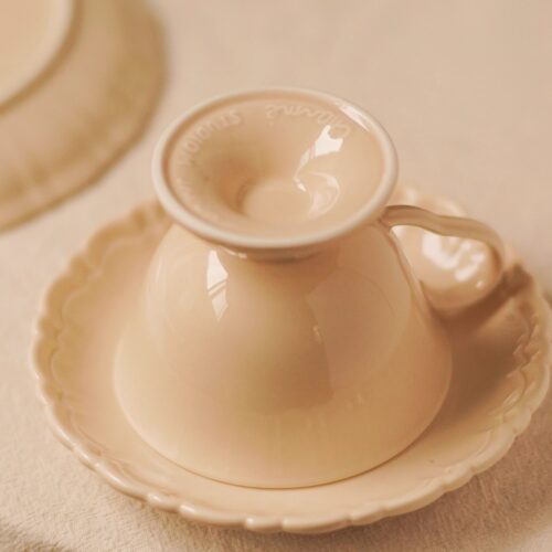 MY家 -高颜值 Studio m' Charme 法式魅力 裙边高台茶杯碟 餐盘