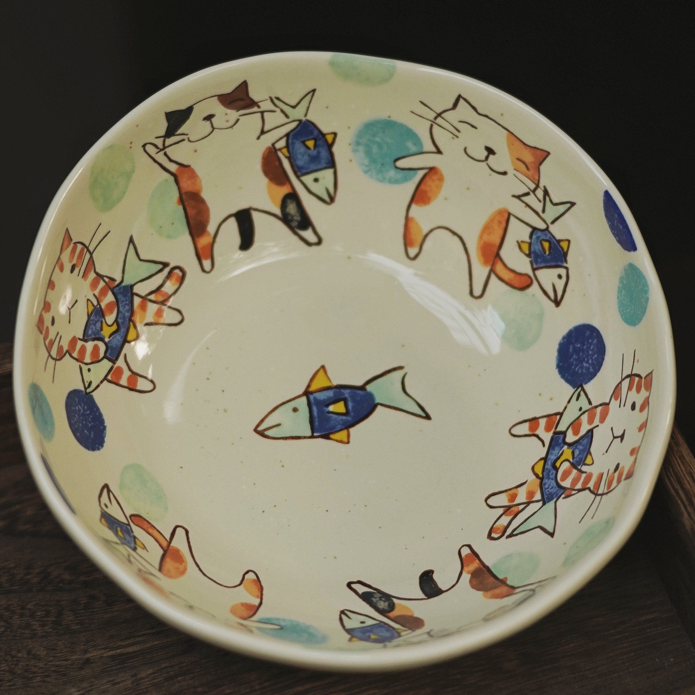 现货高颜值手作草莓猫咪系列首甜品面碗超可爱沙拉碗早餐碗甜品钵