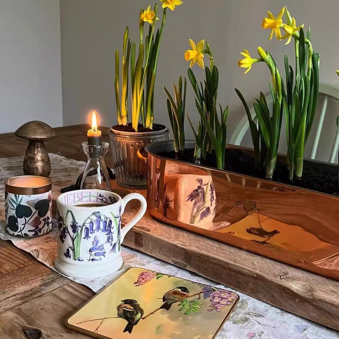 司墨2025新款景德镇陶瓷咖啡杯颜值釉下彩花卉杯碟组合外国人送礼