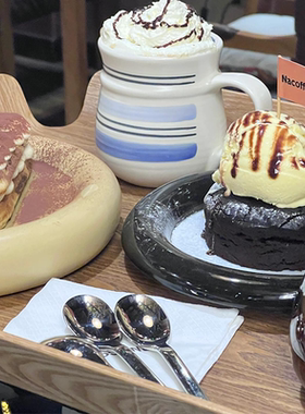 日本Living高颜值设计师款日式陶瓷咖啡杯碟套装下午茶杯子马克杯