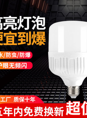 顶者220V家用E27螺口灯泡