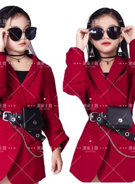 女童复古港风主题儿童演出服