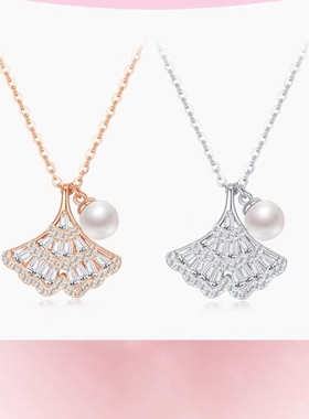 银杏叶纯银项链女纯银精致气质轻奢小众设计高级感送女友七夕礼物