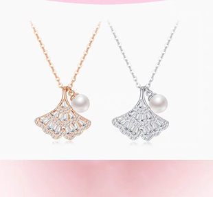 银杏叶纯银项链女纯银精致气质轻奢小众设计高级感送女友七夕礼物