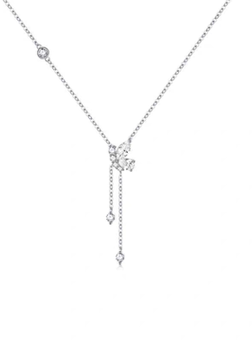 999纯银奇遇花园蝶之舞流苏项链小众高级感闺蜜生日礼物送女友