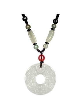 MOVER魔吻呈祥如意貔貅平安扣玉佩吊坠招财玉髓项链男女生日礼物