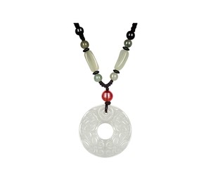 MOVER魔吻呈祥如意貔貅平安扣玉佩吊坠招财玉髓项链男女生日礼物