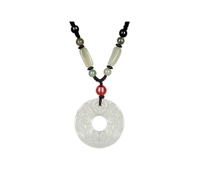 MOVER魔吻呈祥如意貔貅平安扣玉佩吊坠招财玉髓项链男女生日礼物