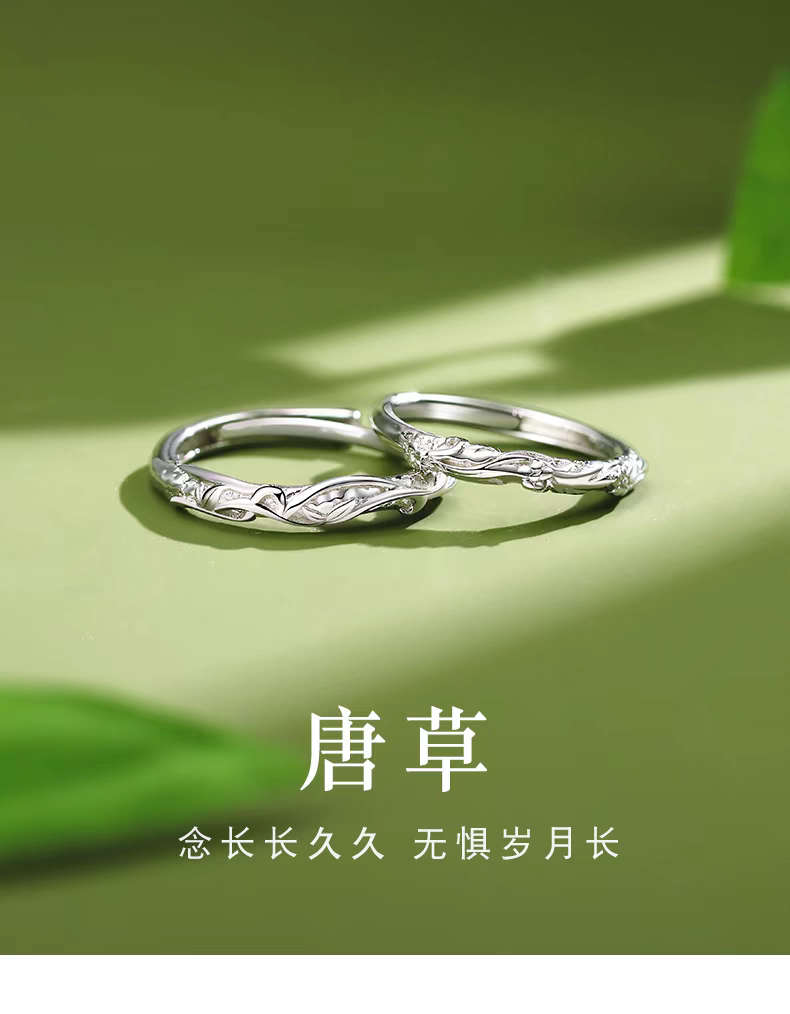 纯银情侣一对戒指男女简约小众刻字闺蜜2025新款生日礼物送女友