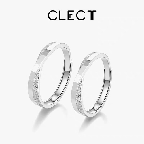 clect珂里莫比乌斯环情侣一对戒指纯银女男小众设计不掉色刻字