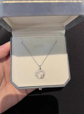 999纯银花环项链女可爱轻奢小众设计高级感不掉色锁骨链ins颈链