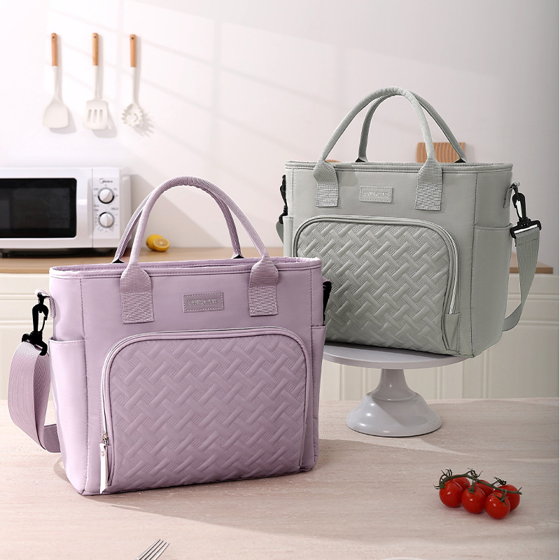 便当袋手提饭盒包保温学生饭兜上班族带饭午餐包冬天防水加厚袋子