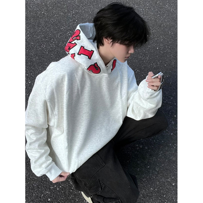 情侣潮牌帽衫刺绣卫衣男女新款