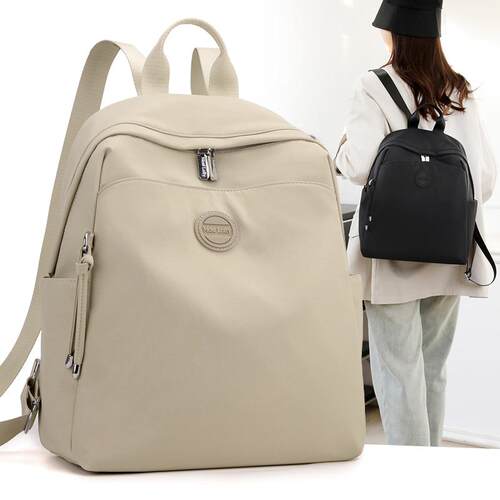 高颜值牛津布双肩包女士出门大容量轻便通勤背包简约大方旅行书包