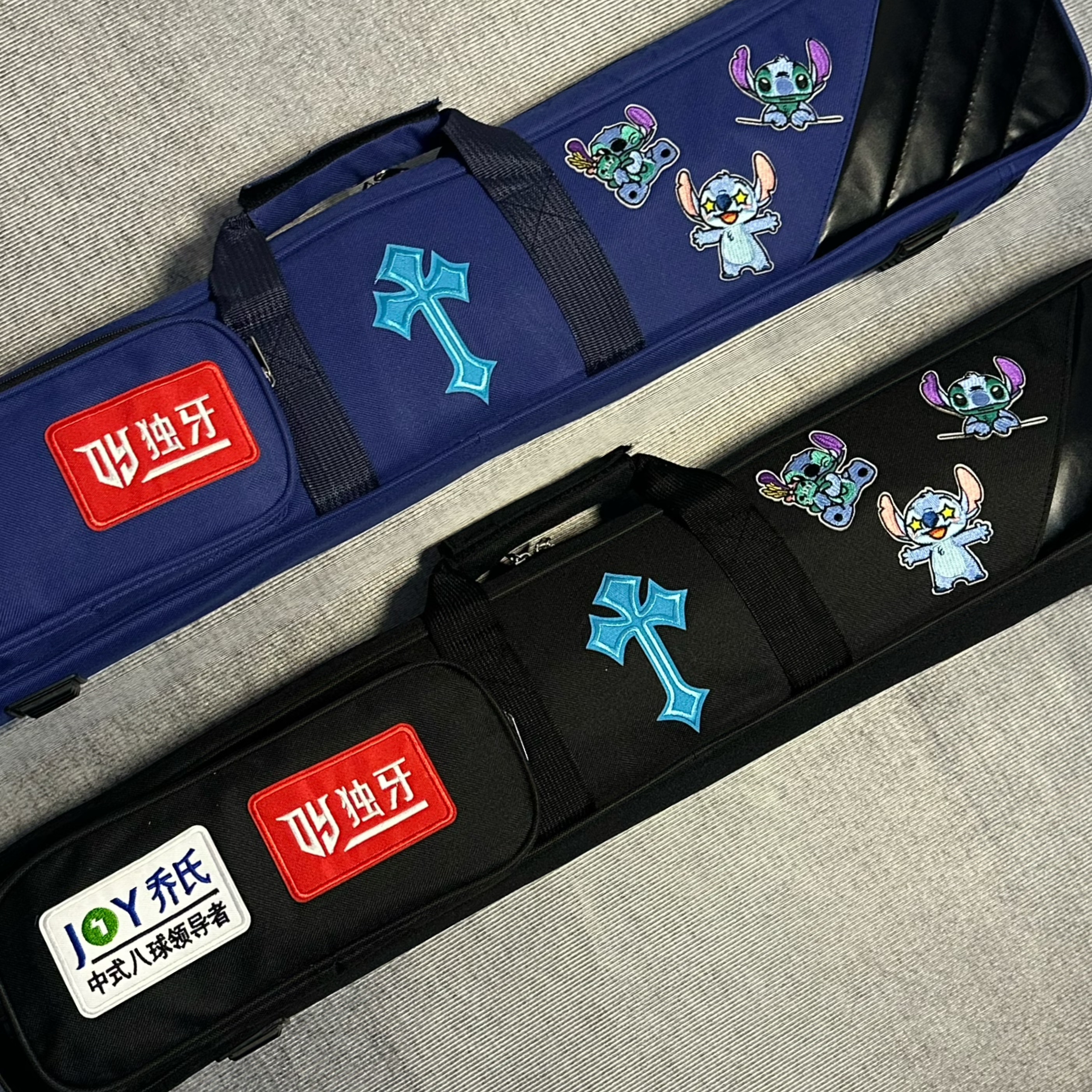 新款台球杆包7孔前肢2后把高品质牛津布材质1/2台球筒9球大头杆包