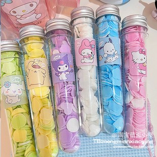 少女心试管香皂花学生户外便携洗手片旅行一次性瓶装 花型肥皂片