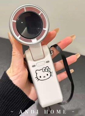 涡轮风扇可爱学生上课静音便携挂脖手持usb充电扇户外随身散热扇