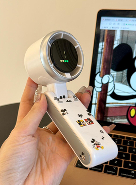 无叶风扇手持超长续航卡通桌面迷你便携静音可挂脖随身涡轮小电扇
