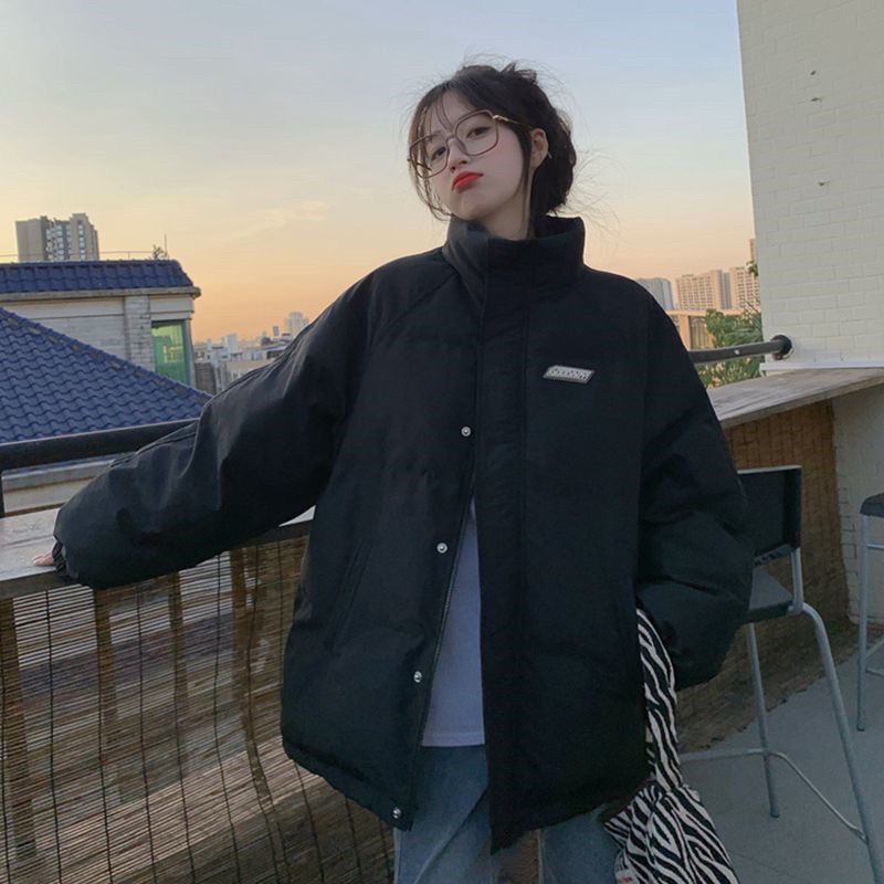 克莱因蓝棉服女oversize面包服加厚棉袄潮ins冬季外套网红立领
