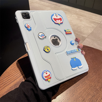 2024新款ipadpro保护套带笔槽air6保护壳5全包360旋转11英寸适用苹果8平板ipad9/10亚克力九代2021防弯10.2寸