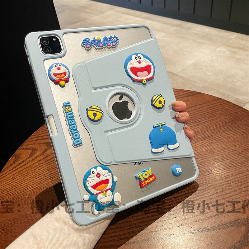 2024新款适用ipadair6保护壳5亚克力air2平板保护套苹果mini7第十代9.7迷你6硬壳带笔槽3全包边pro11旋转皮套