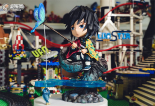 瘾君子 ShowHand 水柱 富冈义勇 鬼灭之刃 限量gk手办雕像模型