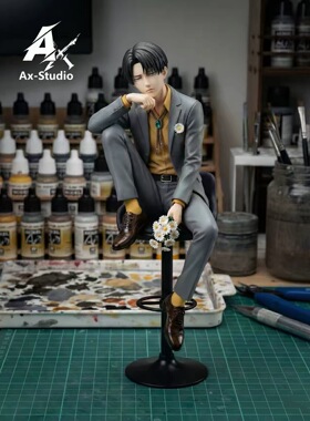 瘾君子 AA x AX工作室 进击的巨人 椅子 利威尔 兵长 gk手办雕像