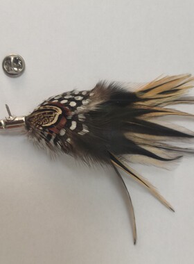 手作羽毛胸针衣领配饰时尚西装刺马针法式领针男女士胸针别针饰品