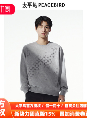 【商场同款】太平鸟男装卫衣26春季新款星星印花宽松潮 B1CRE3210