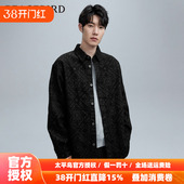 夹克2023春季 式 休闲潮流印花宽松青年牛仔茄克外套 衬衫 太平鸟男装