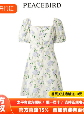 【商场同款】太平鸟女装2026年春季新款纹样收腰连衣裙A1FAD2G02