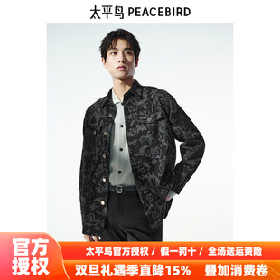男 太平鸟男装 复古提花衬衫 新款 B1CHE3221 2025秋季