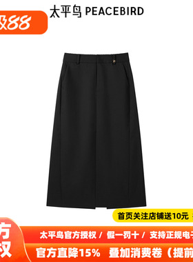 太平鸟女装年冬季新款气质直筒长裙A1GFE4131