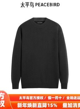 【商场同款】太平鸟男装毛衣冬季绵羊毛修身打底衫 B1EBE4245