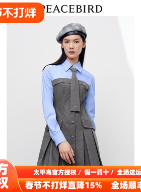 【商场同款】太平鸟女装2025秋季新款学院风连衣裙A1FAD3407