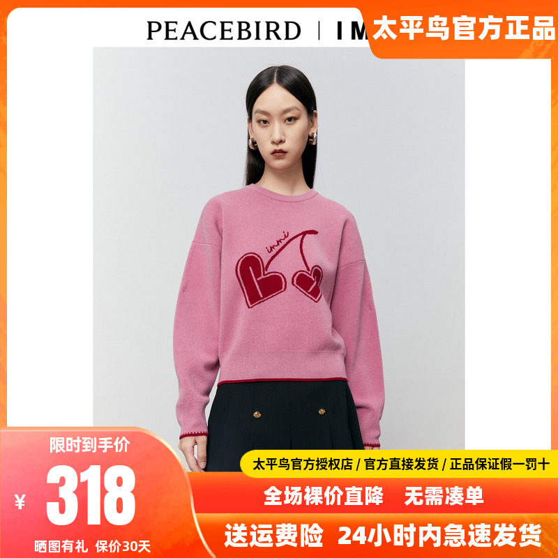 【商场同款】太平鸟女装2024年冬季新款immi联名套头衫a1ebd4331