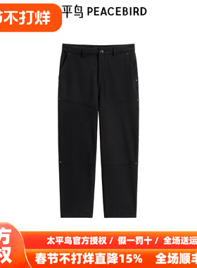 【商场同款】太平鸟男装 25冬季男士休闲裤直筒休闲裤 B1GBE4460