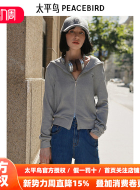 太平鸟女装春季新款软糯针织连帽卫衣A1CRE4293