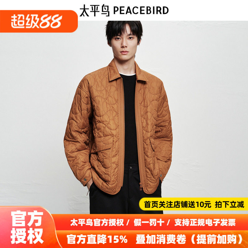 【商场同款】太平鸟男装棉衣26夏季新款宽松满版绗缝 B2ABF4122