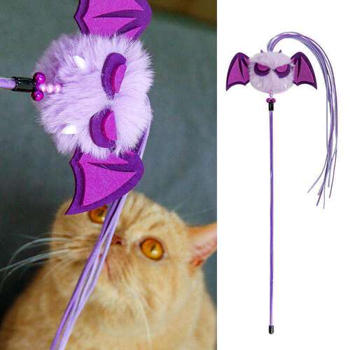 新款加长逗猫棒铃铛流苏