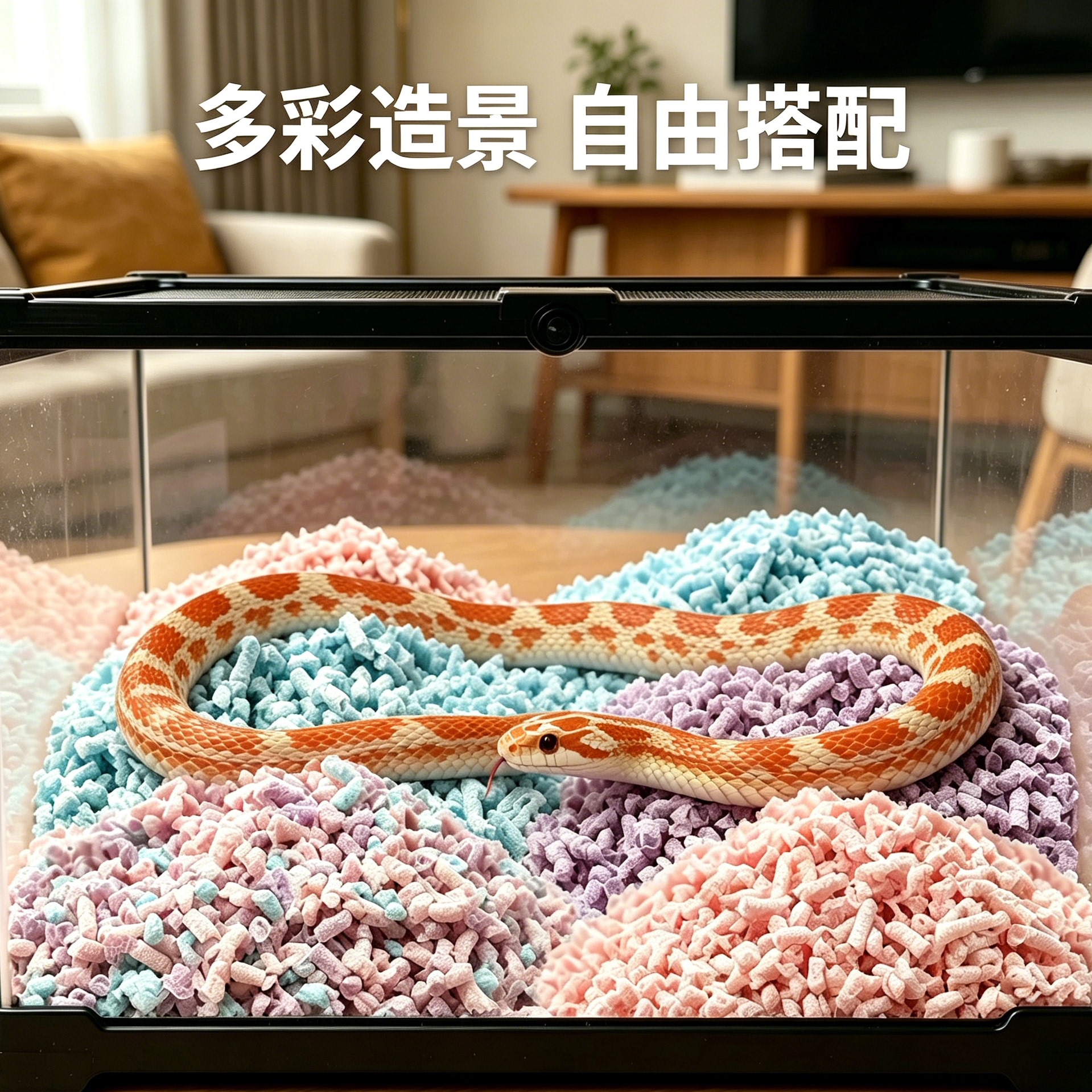 宠物蛇垫料专用猪鼻蛇彩