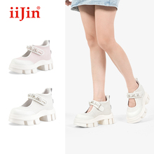 iiJin艾今24春新品超轻10.5cm厚底内增高时尚玛丽珍鞋女YF958EXP