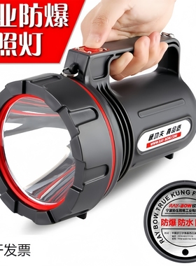 锐豹RB-3001工业防爆手电筒带证书强光可充电远射巡检消防手提灯