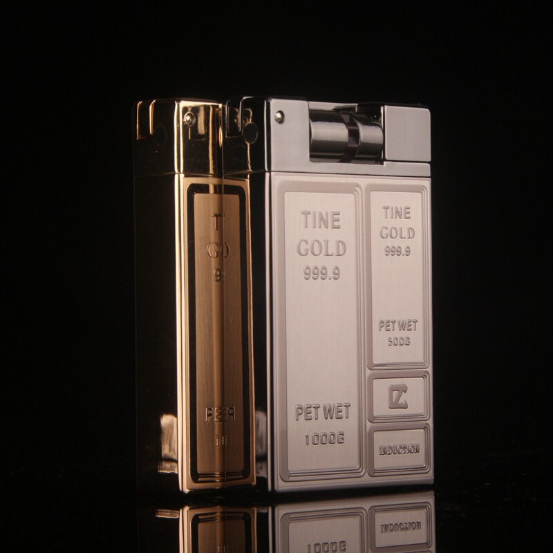 CL-1601 金条形 创意防风打火机感应前滚点火开关 个性定制刻字