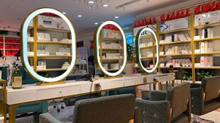 网红双面镜发廊理发店美发店镜台工具柜面台式美容美发镜子剪发台