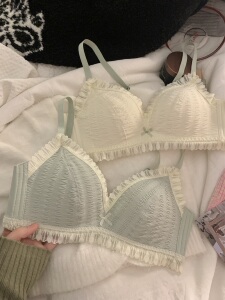 新款内衣女小胸聚拢显大无钢圈舒适收副乳性感蕾丝少女文胸罩套装