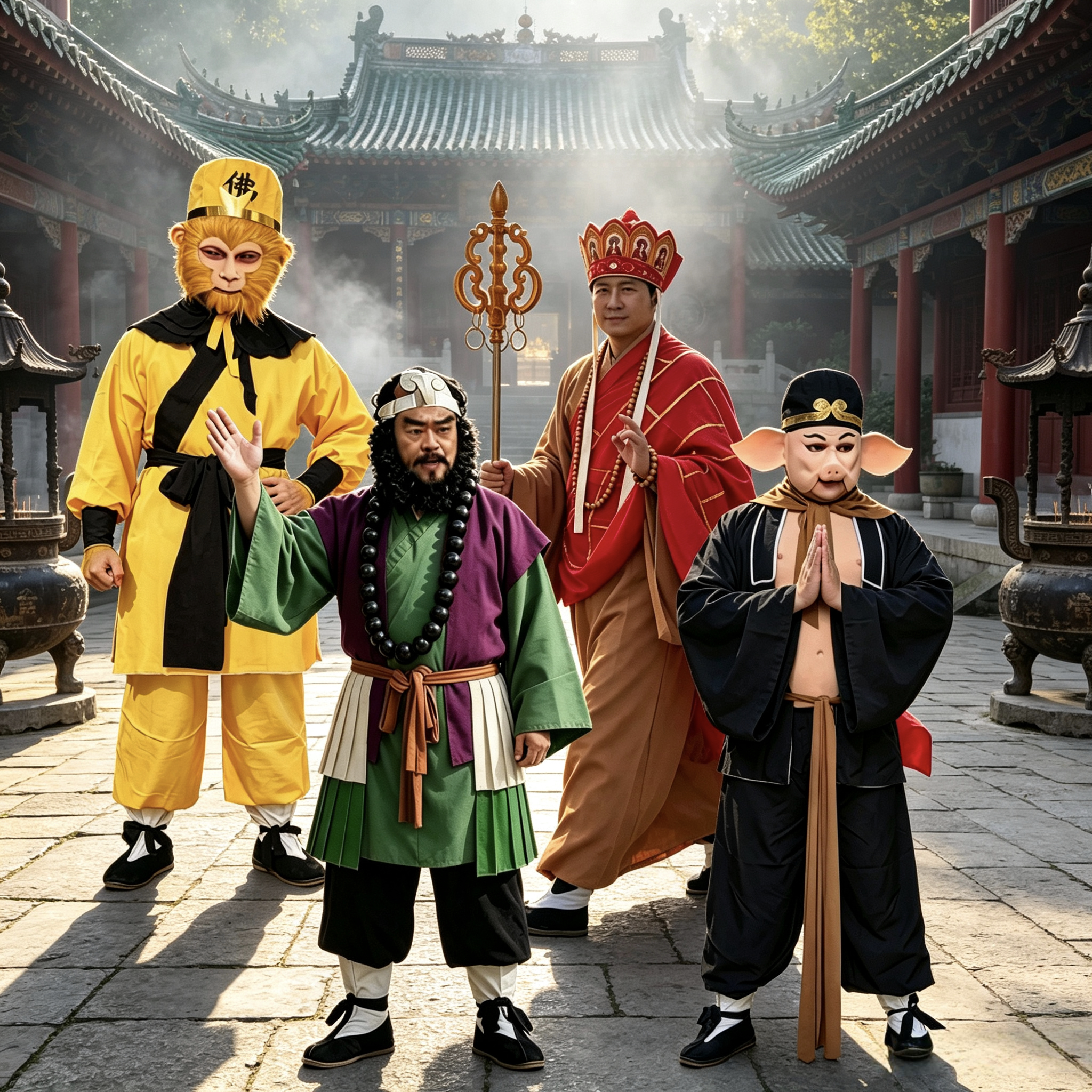 西游记唐僧服装全套成人年会演出服师徒四人孙悟空猪八戒沙僧衣服