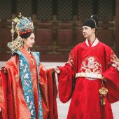 千黛远山 明制汉服男婚服织锦手推绣金丝团蟒袍贴里原创设计