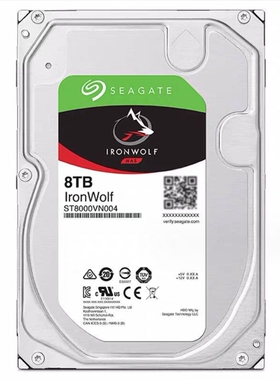 全新Seagate/希捷酷狼ST8000VN004 8T硬盘 NAS服务器台式机械硬盘
